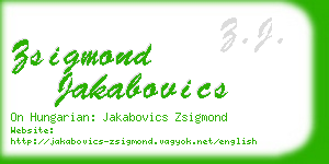 zsigmond jakabovics business card